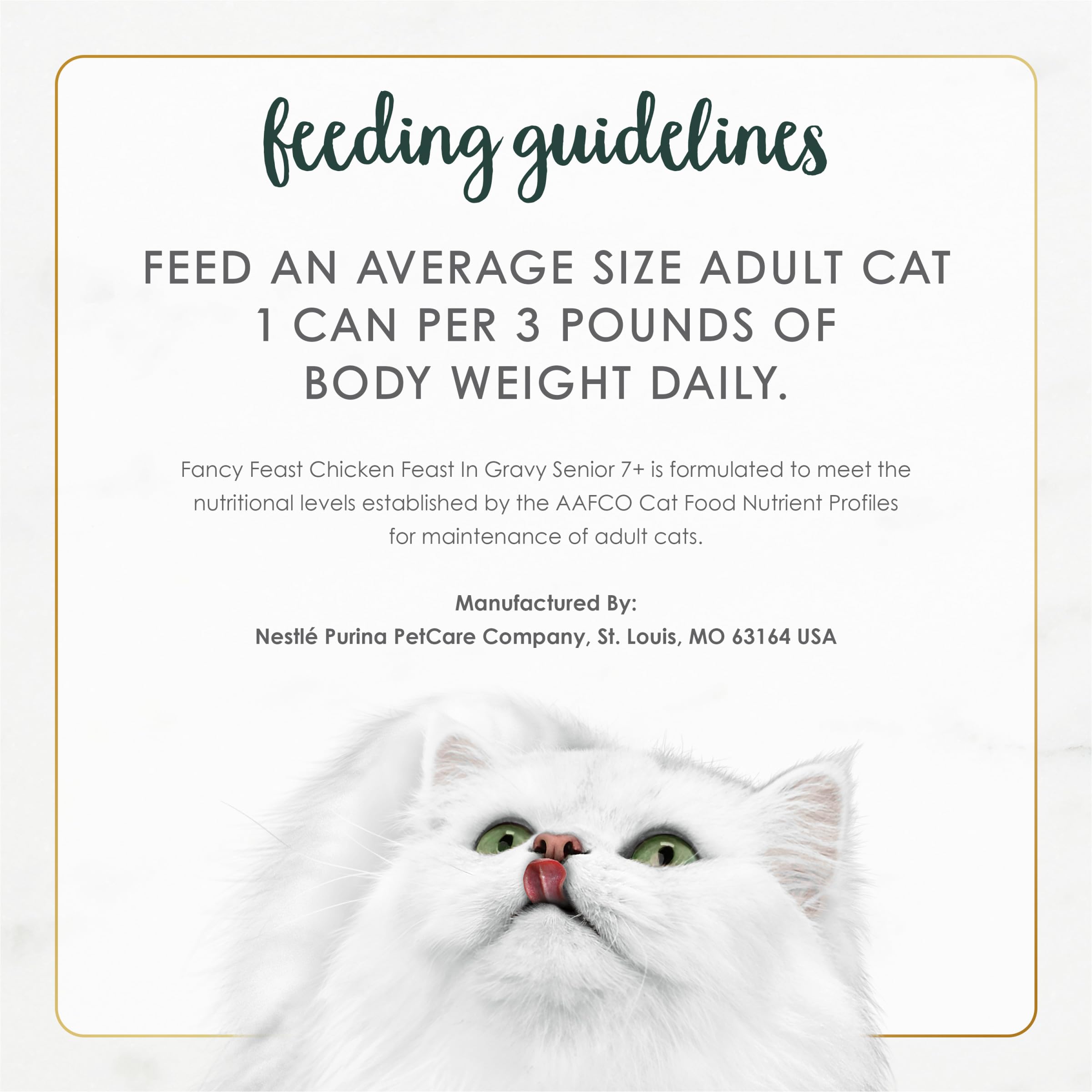 Fancy Feast Senior Poulet en jus Mince: conçu avec des nutritionnistes pour seniors.
