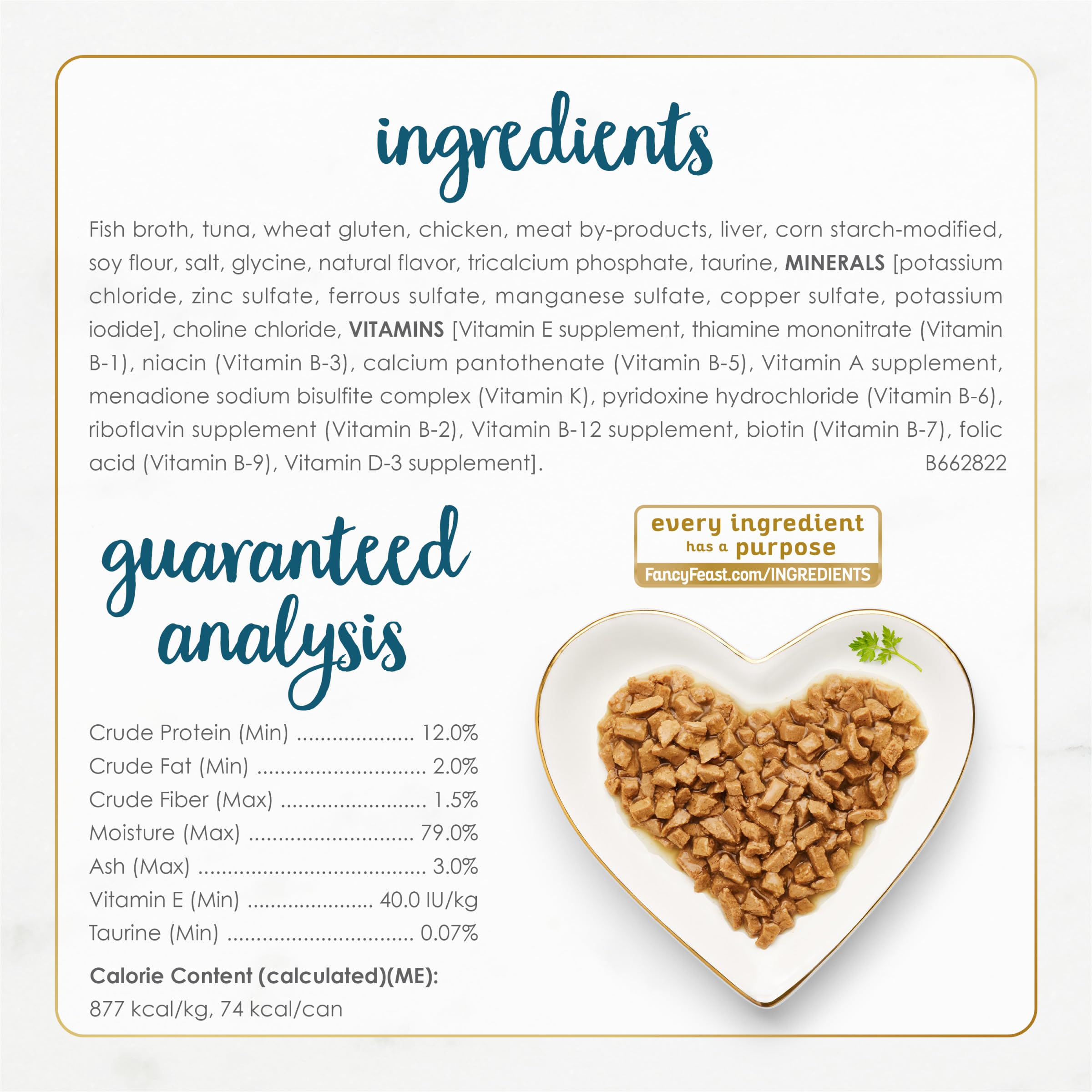 Fancy Feast Senior: petits morceaux de thon en sauce mince, texture agréable.