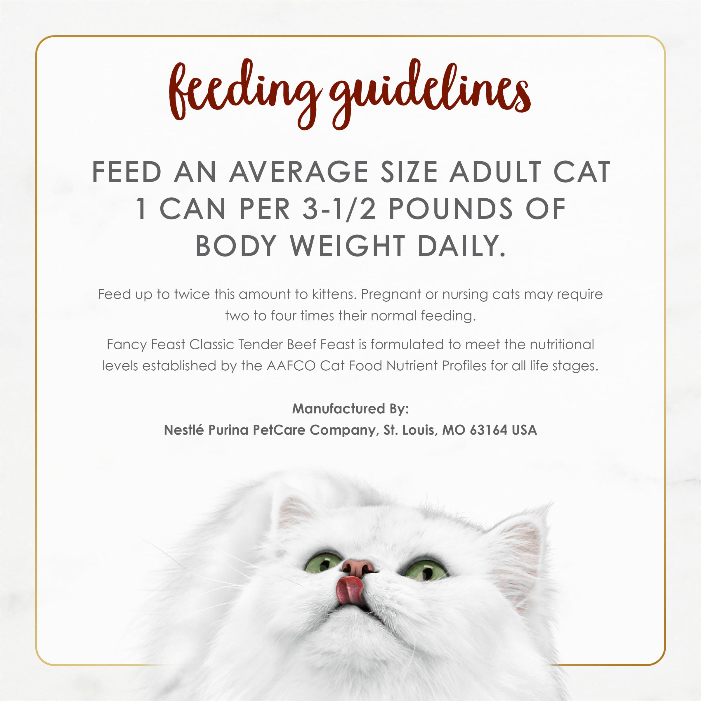 Fancy Feast Tender Beef Pâté – emballage pratique, pack de 24 boîtes.