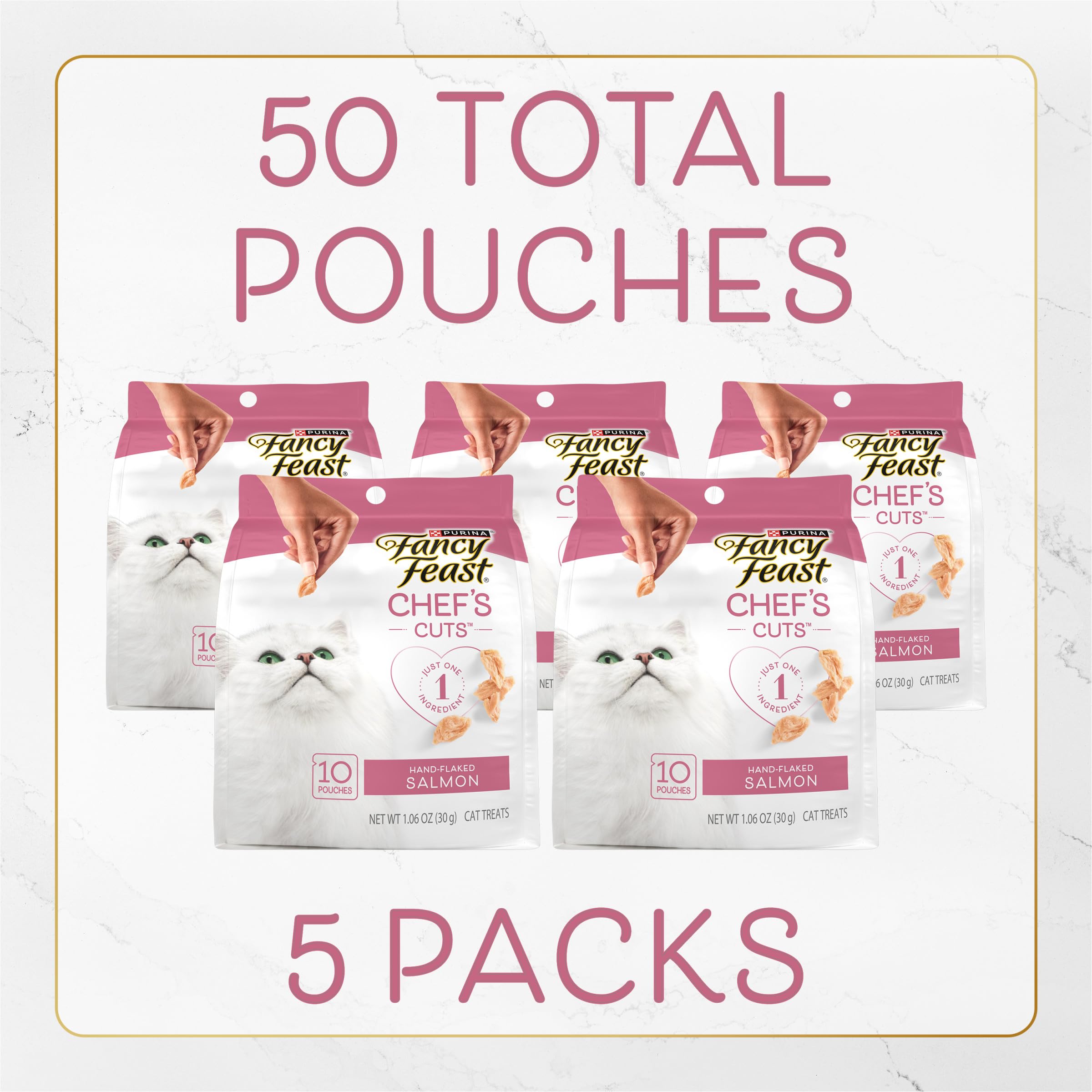Fancy Feast Texture tendre Saumon, bouchée agréable et facile à mâcher pour un moment de plaisir.