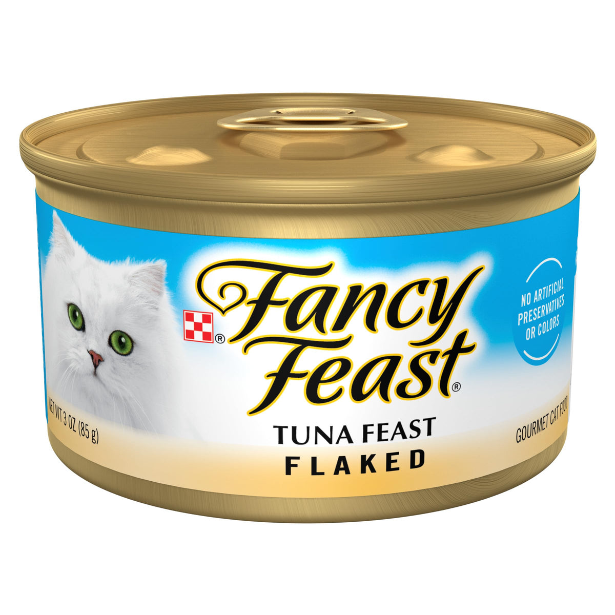 Fancy Feast Thon Émiette – conserve en 24 boîtes, pratique pour les repas quotidiens.