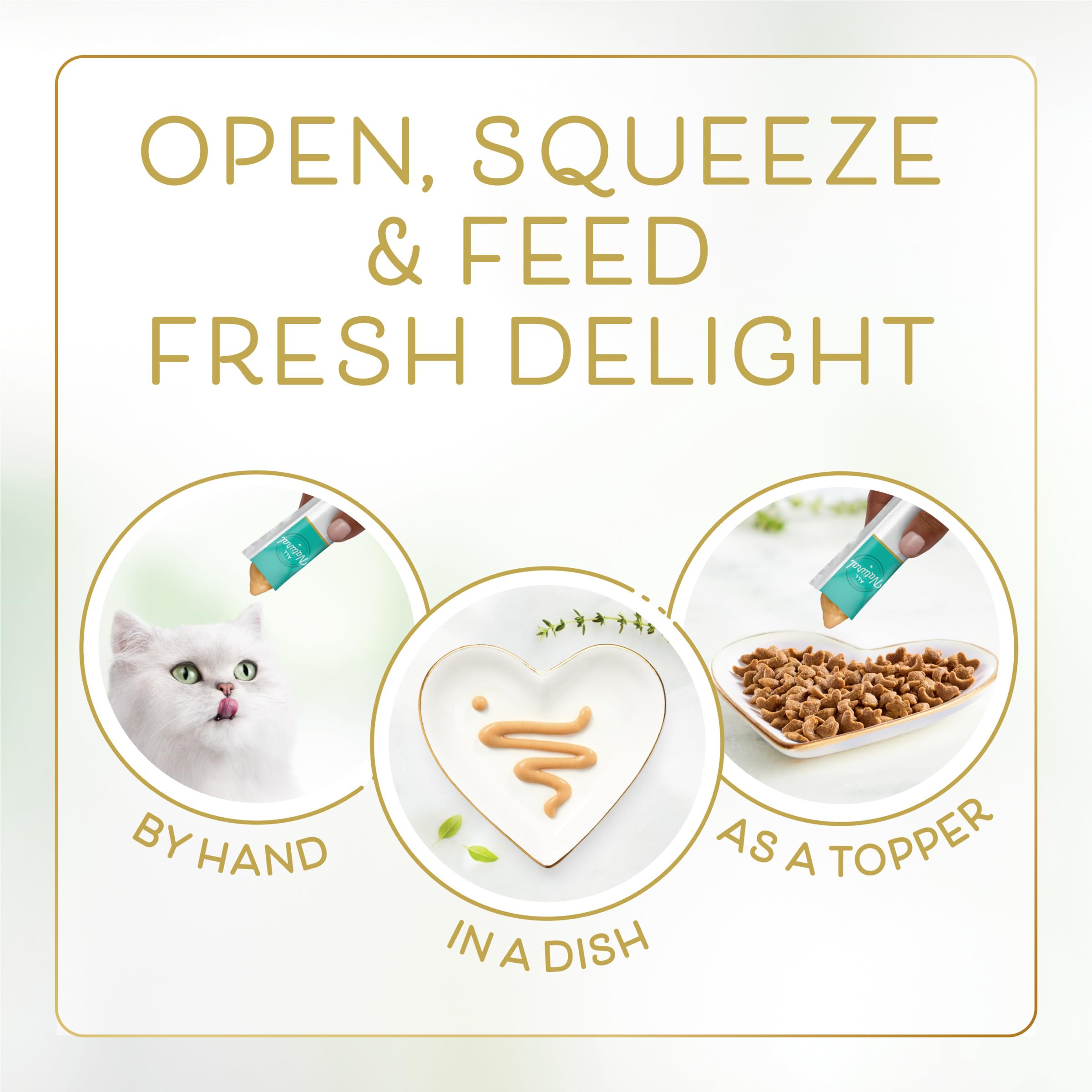 Fancy Feast garniture sur nourriture humide, stimule la curiosité du chat.