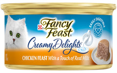 Fancy Feast touche lait vrai, pâte enrichie pour un goût riche.