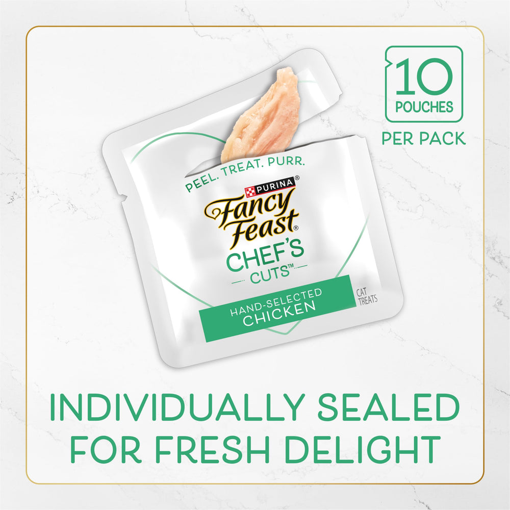 Tranches de poulet naturelles Fancy Feast, sélectionnées pour bouchées savoureuses.