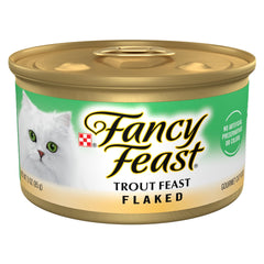 Fancy Feast truite en flocons : texture légère pour un repas gourmet quotidien.