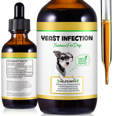 FANGCUN Traitement pour chiens — flacon, formulation naturelle ciblant les infections à levures.
