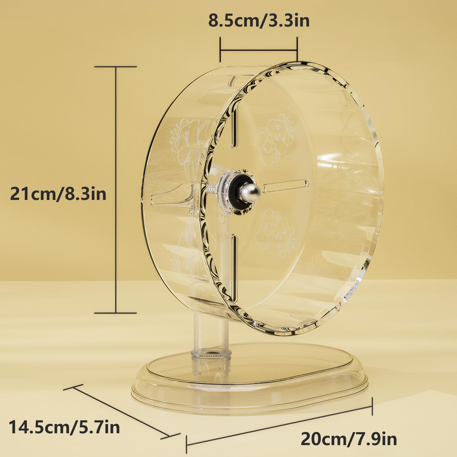 Fanlahmtasy roue anti-glissement pour hamster, sécurité renforcée pendant l'exercice.