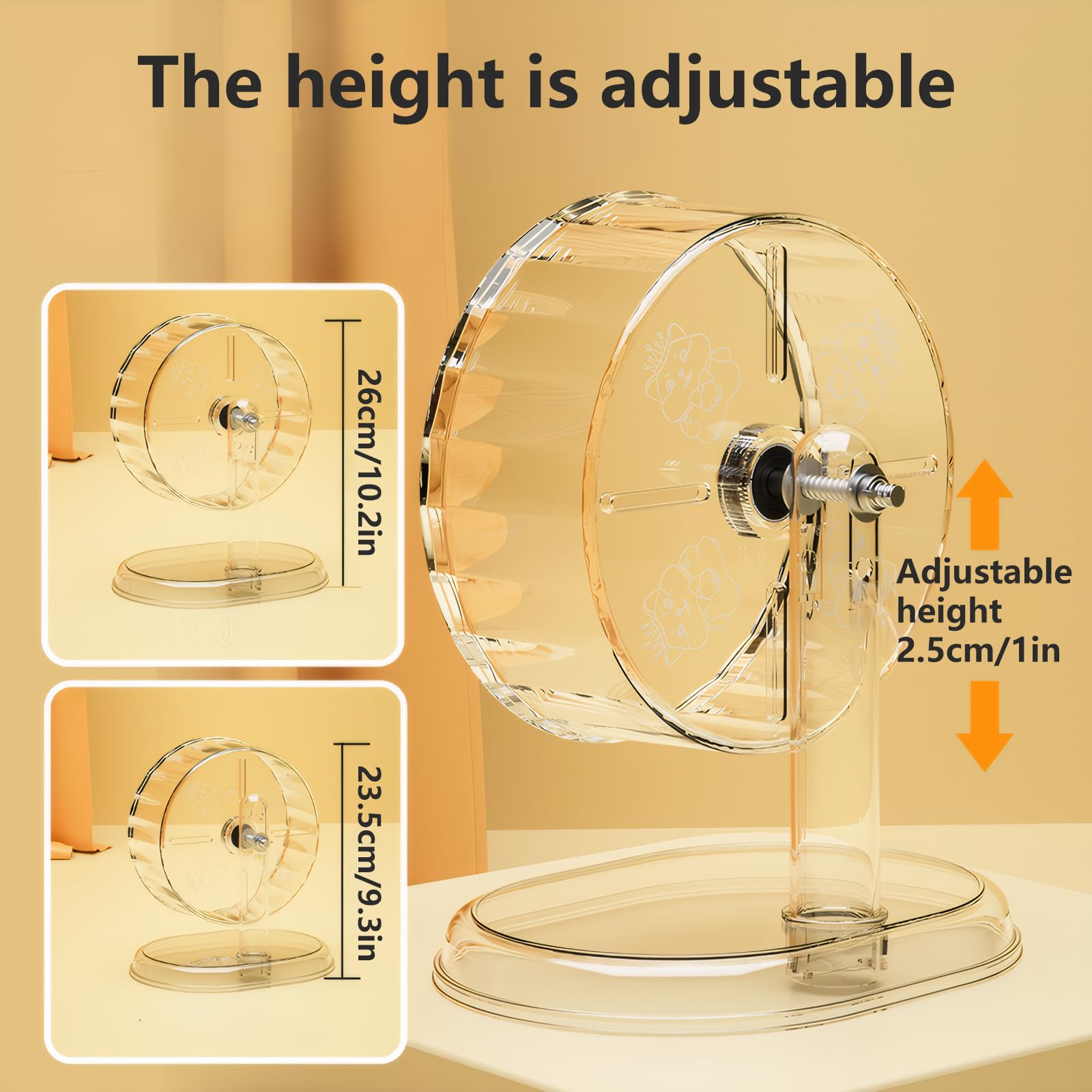 Fanlahmtasy roue exercice-doux pour hamster, mouvement fluide et agréable.
