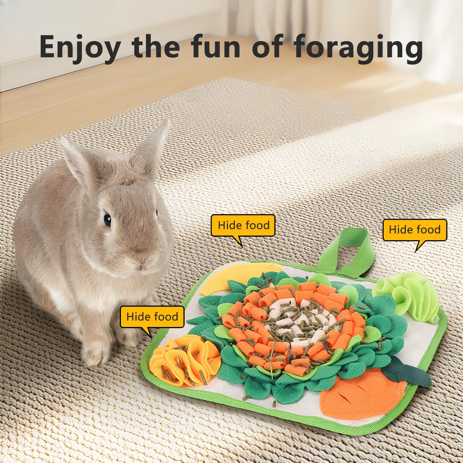 Fanlahmtasy Tapis-lavage-machine-lapin-30cm: nettoyage rapide après les sessions.