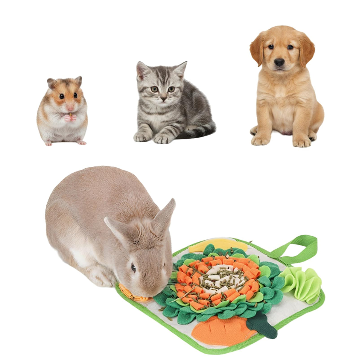 Fanlahmtasy Tapis-recherche-lapin-30cm-antiderapant: stabilité et exploration sécurisée.