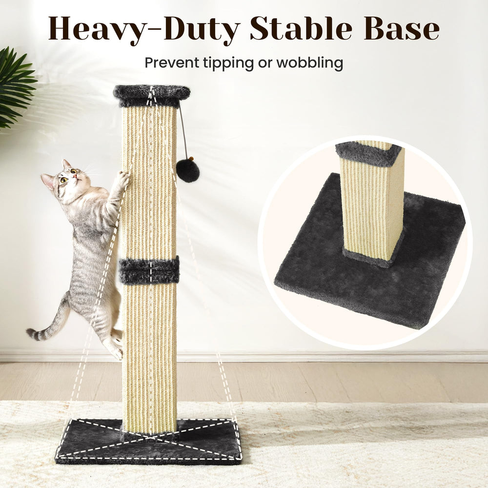 FansaFurn base renforcee, poste griffage stable même pour grands chats.