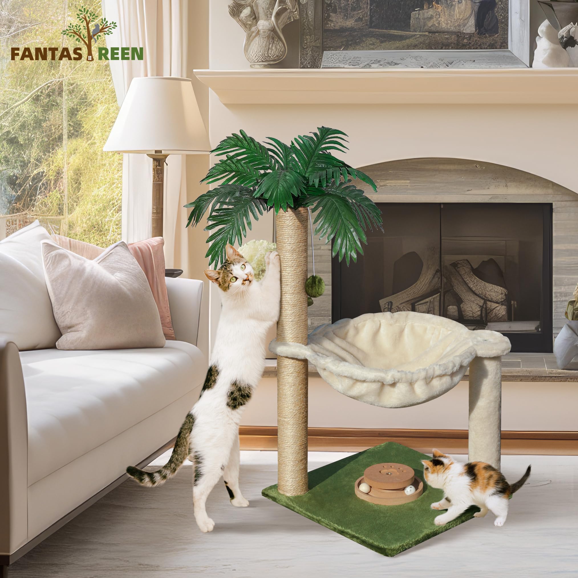 Fantasreen arbre chat usage chaton et adulte, polyvalent et confortable.