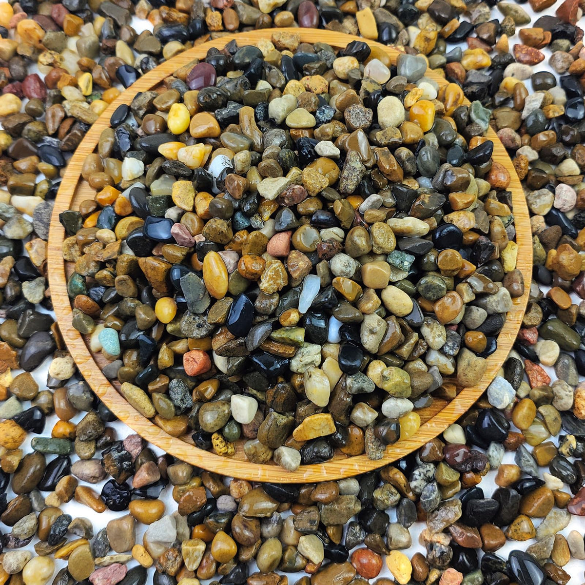 Gravier Fantian pour aquarium, galets 1/4 pouce, décor naturel et sûr pour poissons.