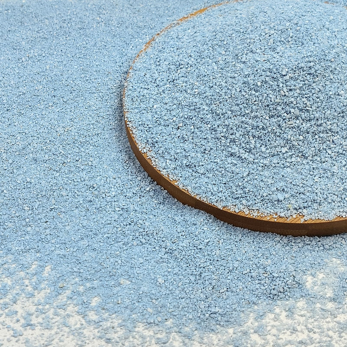 Sable bleu Fantian pour aquarium, aspect net et sans danger pour poissons.