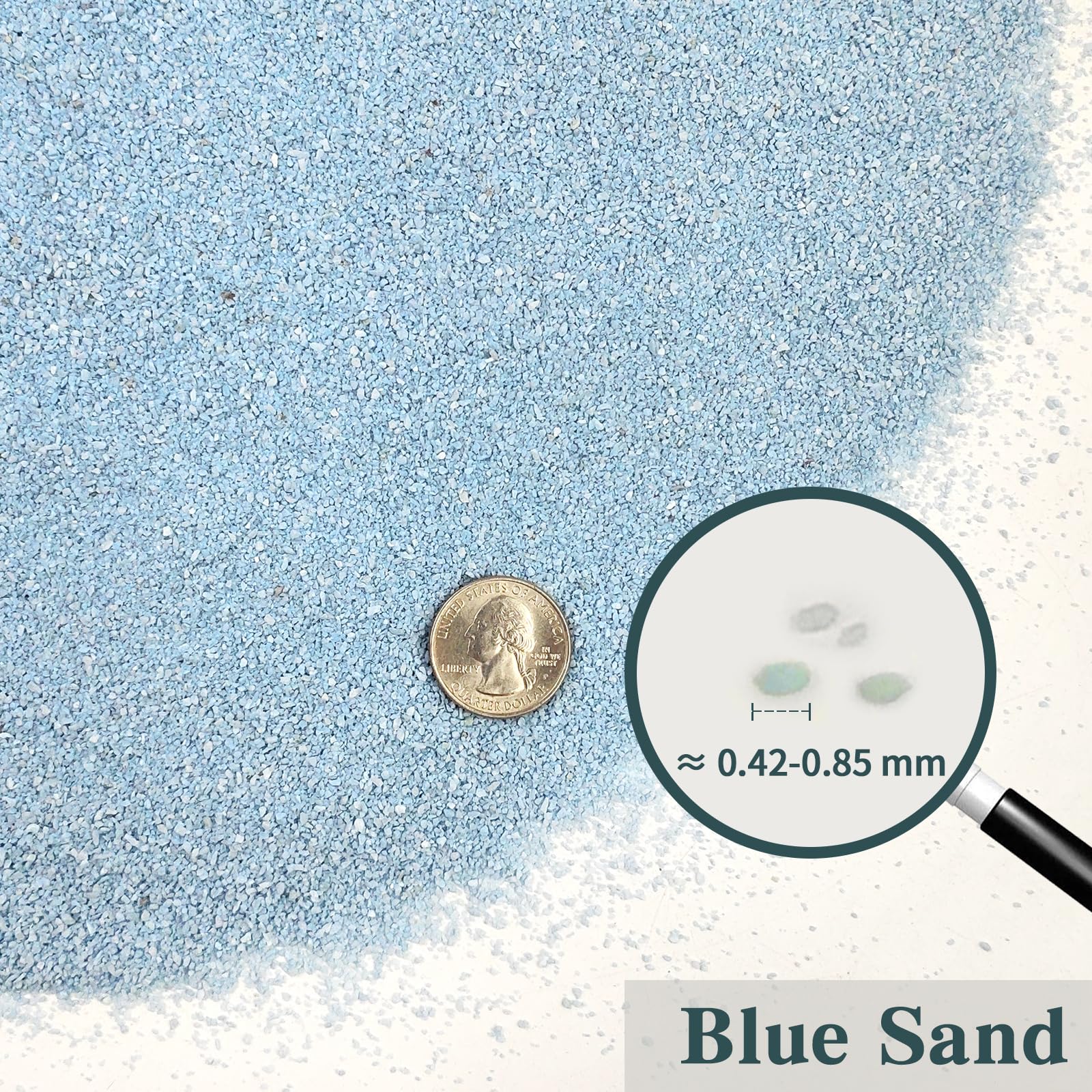 Sable bleu Fantian, substrat d'aquarium durable et facile à nettoyer.