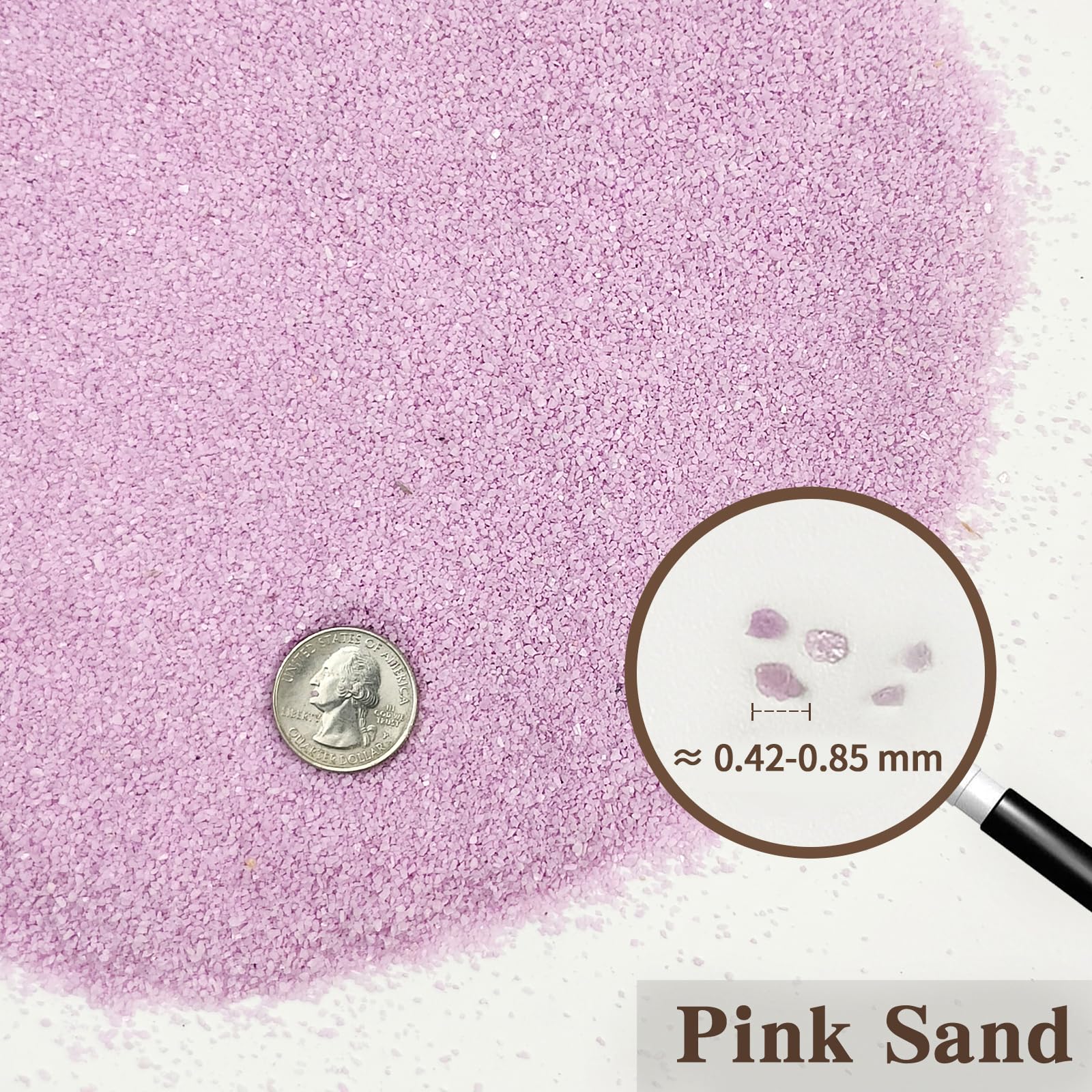Sable Fantian rose pour terrarium miniature avec texture douce.