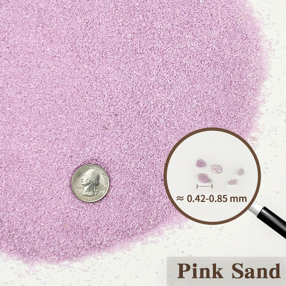 Sable Fantian rose pour terrarium miniature avec texture douce.