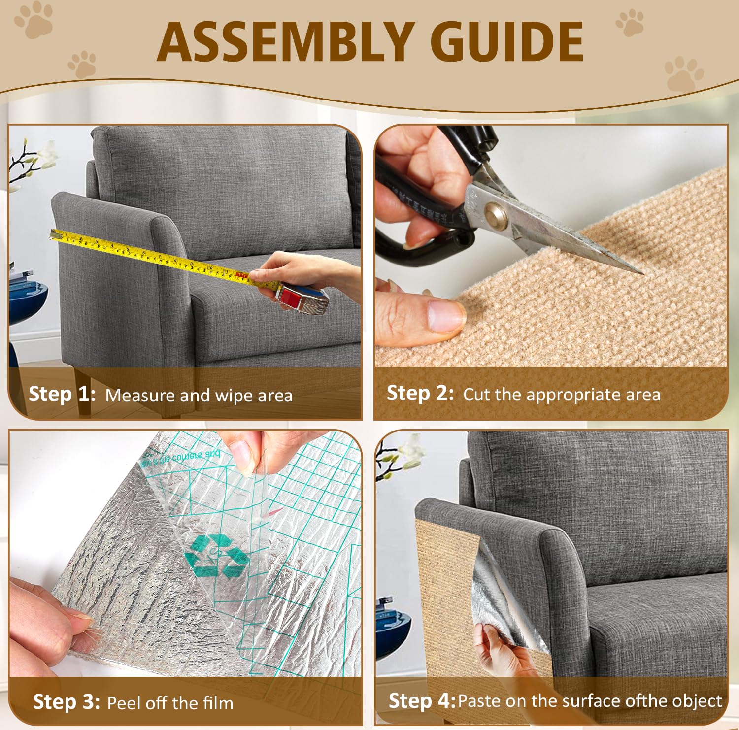 Farhming découpe diy beige: ajustement personnalisé facile.
