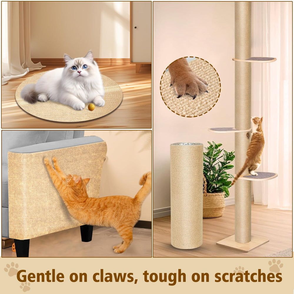 Farhming protège-meubles chat beige, idéal pour canapé et fauteuils.