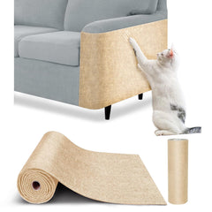 Farhming tapis griffade chat diy beige: protège meubles lisses contre les griffes.