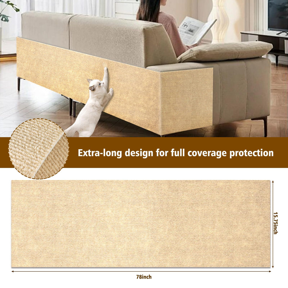Farhming tapis griffade douceur pâtes beige, surface agréable pour griffage.