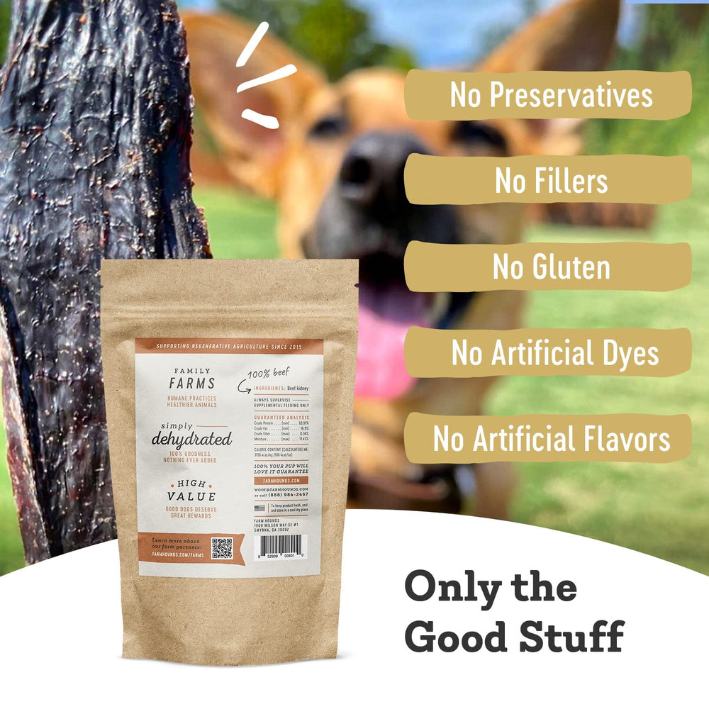 Produit fabriqué aux États‑Unis Farm Hounds rein de bœuf séché