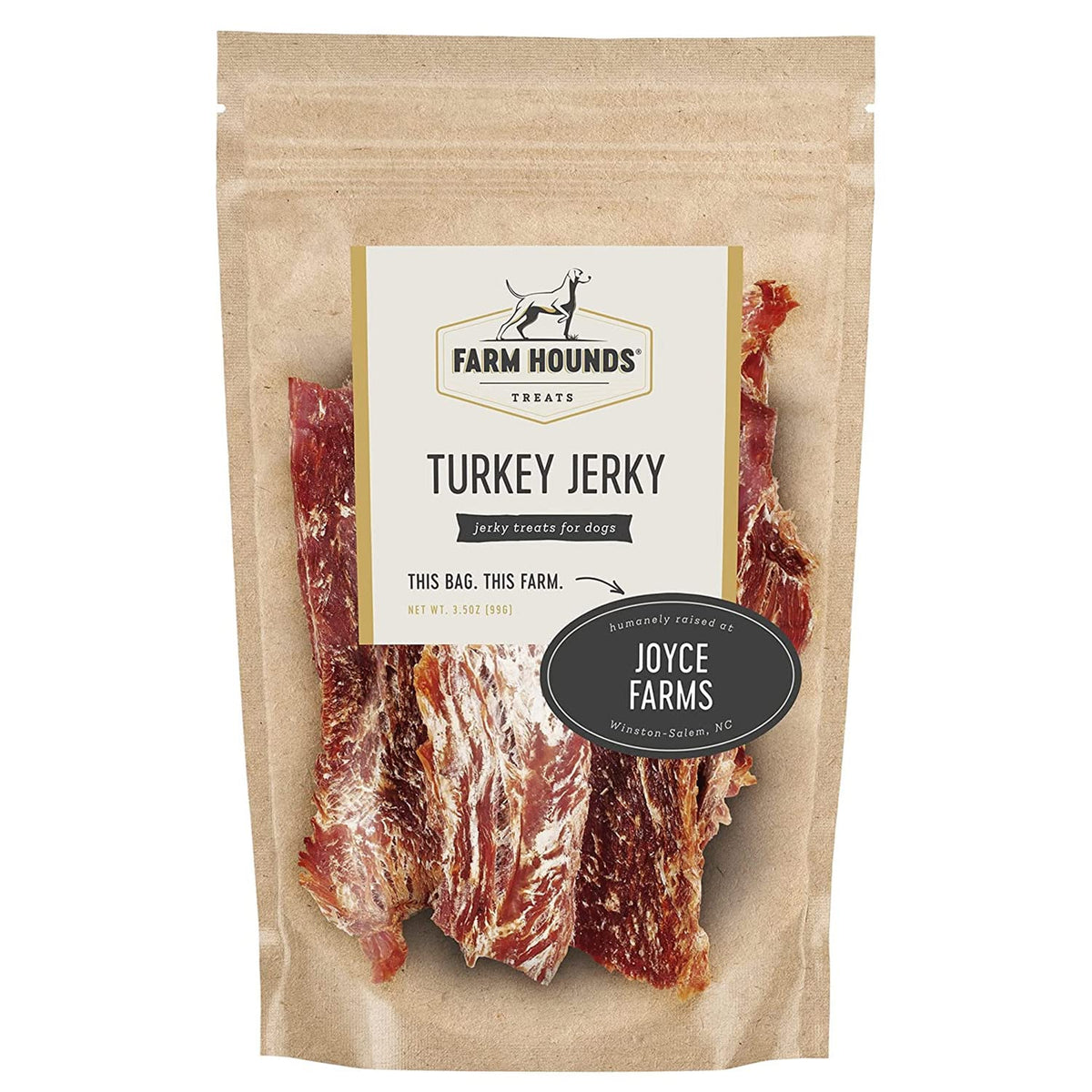 Farm Hounds – friandise sèche dinde en sachet, récompense naturelle et savoureuse.