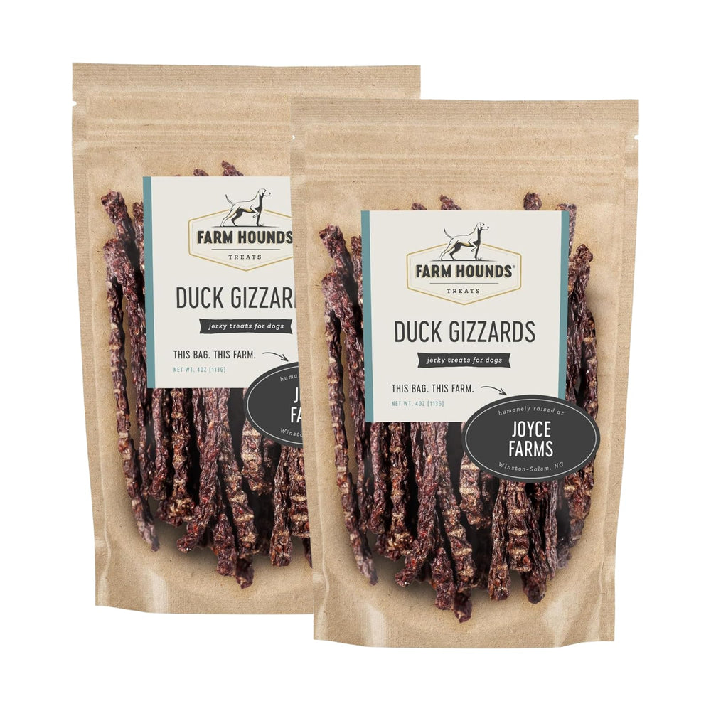 Farm Hounds gésier de canard, pack 4oz, idéal pour l'entraînement et les récompenses.