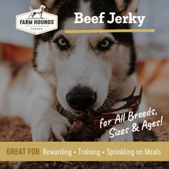 Farm Hounds Jerky Boeuf - Morceaux pratiques, parfaits pour des collations en déplacement.