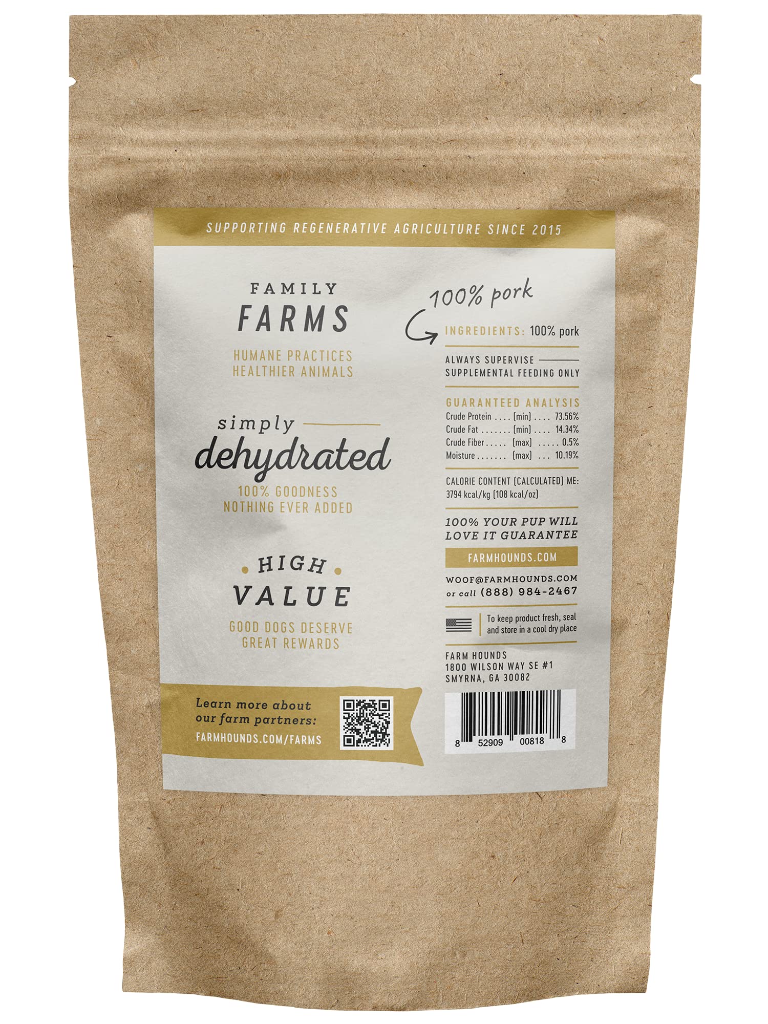 Farm Hounds - fabriqué aux États-Unis, friandise naturelle et traçable.