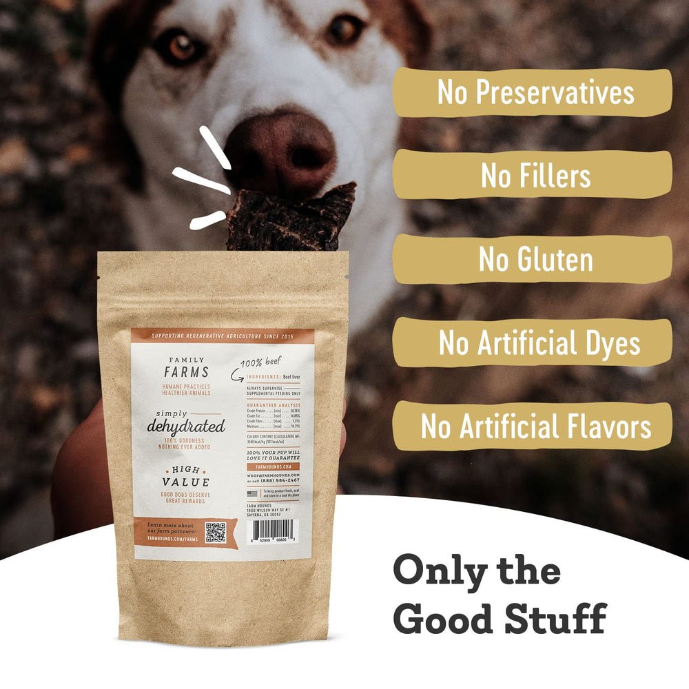 Farm Hounds sachet 113 g posé sur table, format pratique pour l’entraînement.