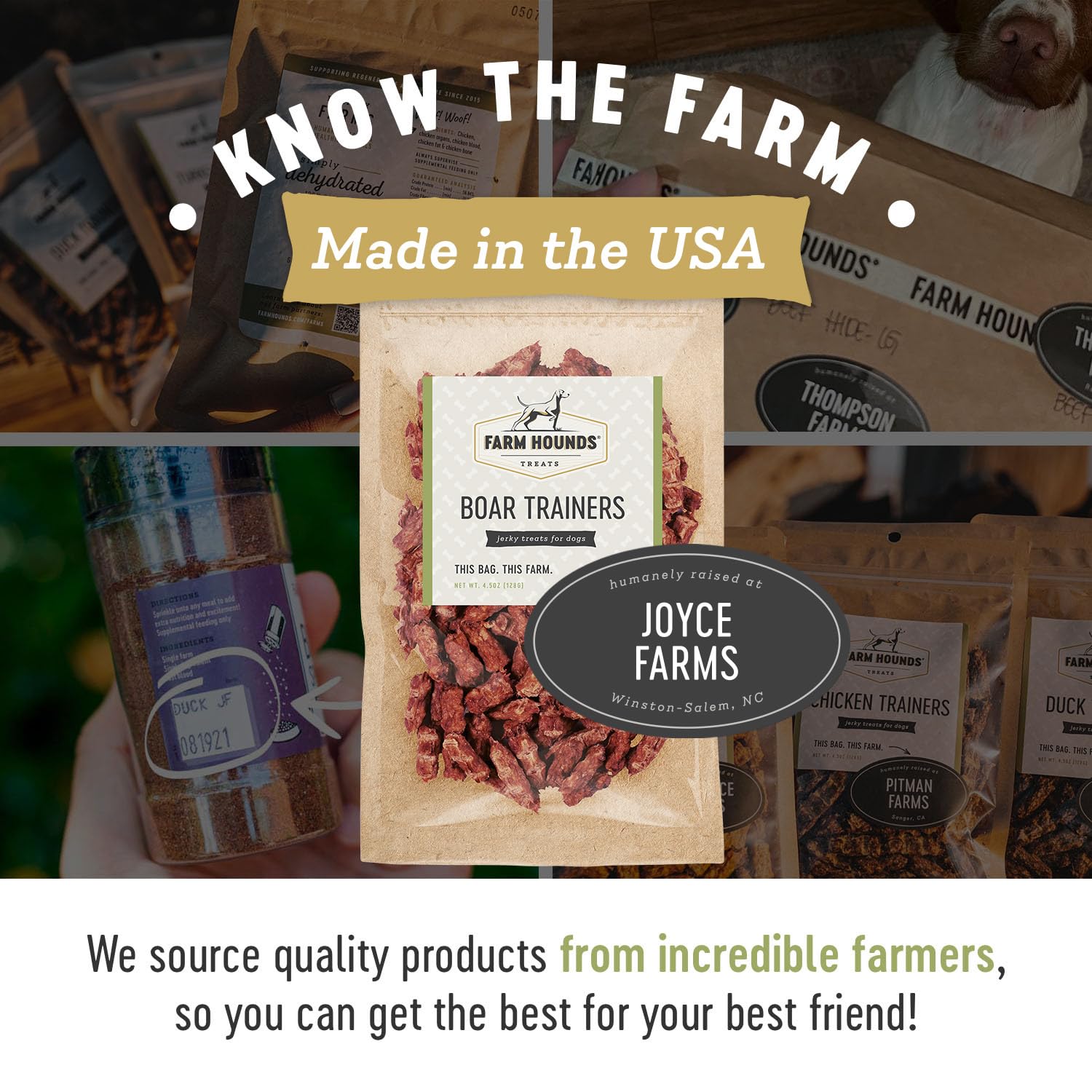Farm Hounds sanglier-trainers: sans additifs, sans sels ni sucres ajoutés