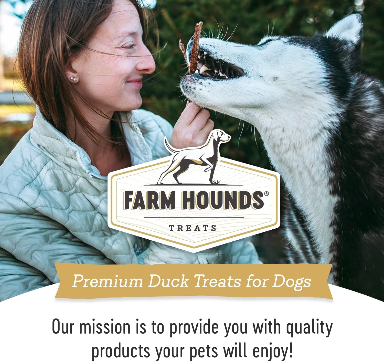 Sans sel ni sucre dans les tranches de canard Farm Hounds.