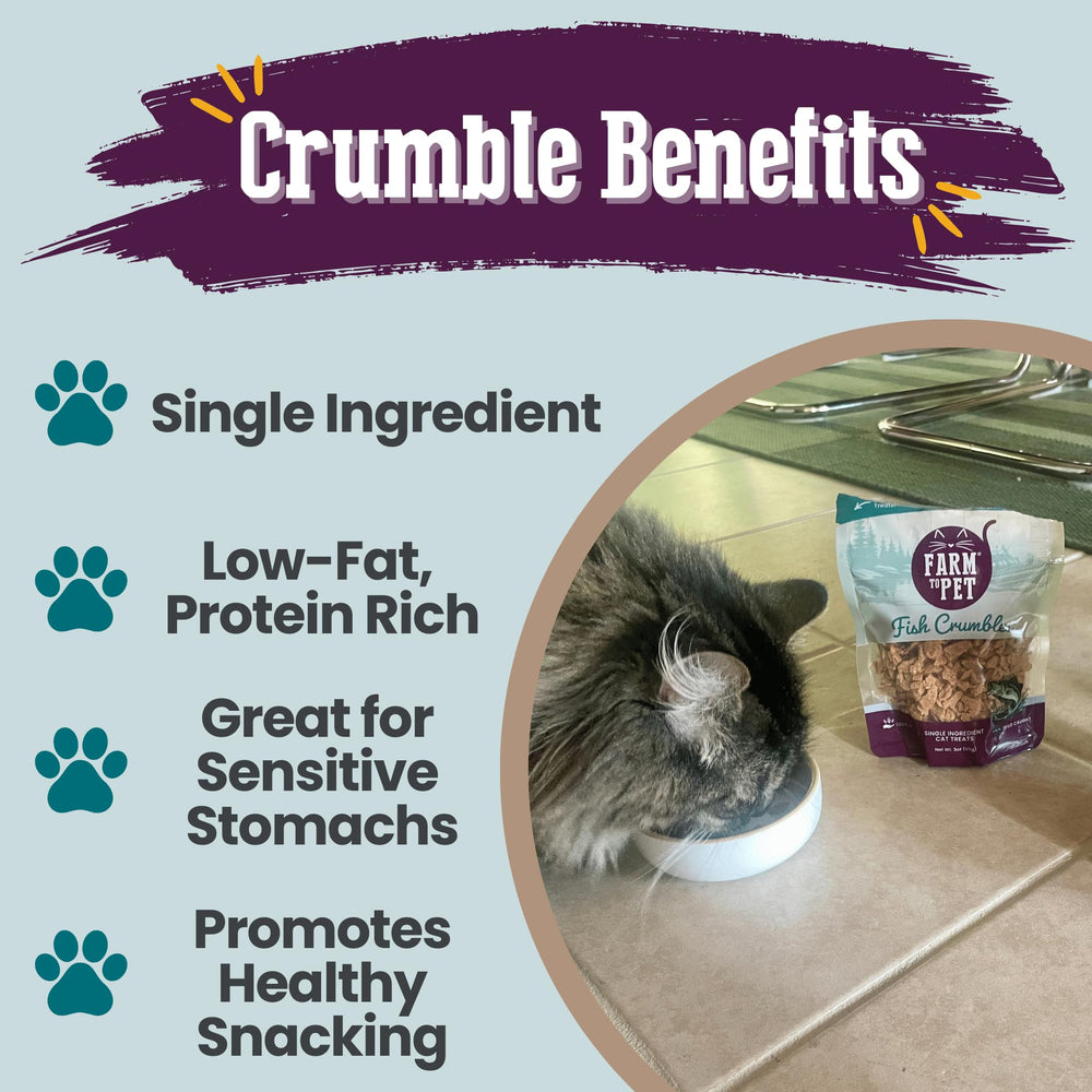 Farm To Pet croquant poisson walleye - friandise idéale pour les chats d'intérieur