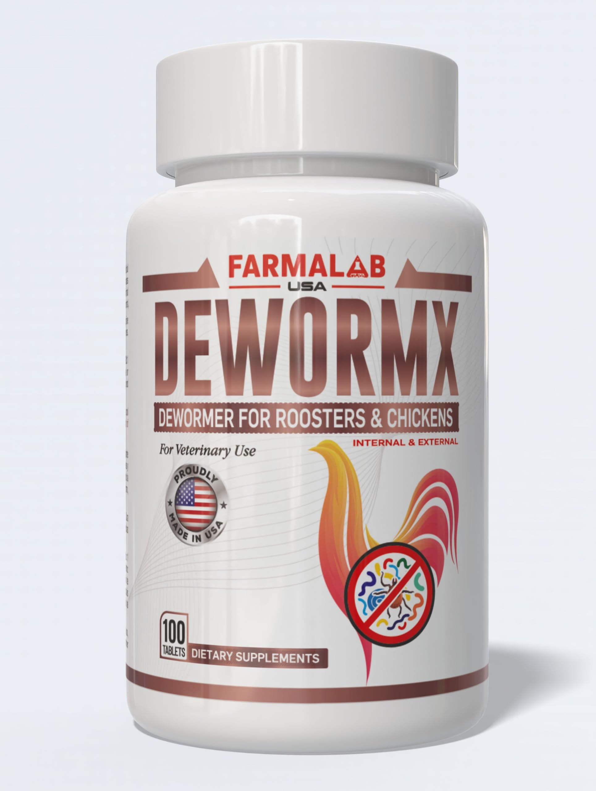Poussins et poules bénéficiant de Farmalab — supplément vitaminé doux.