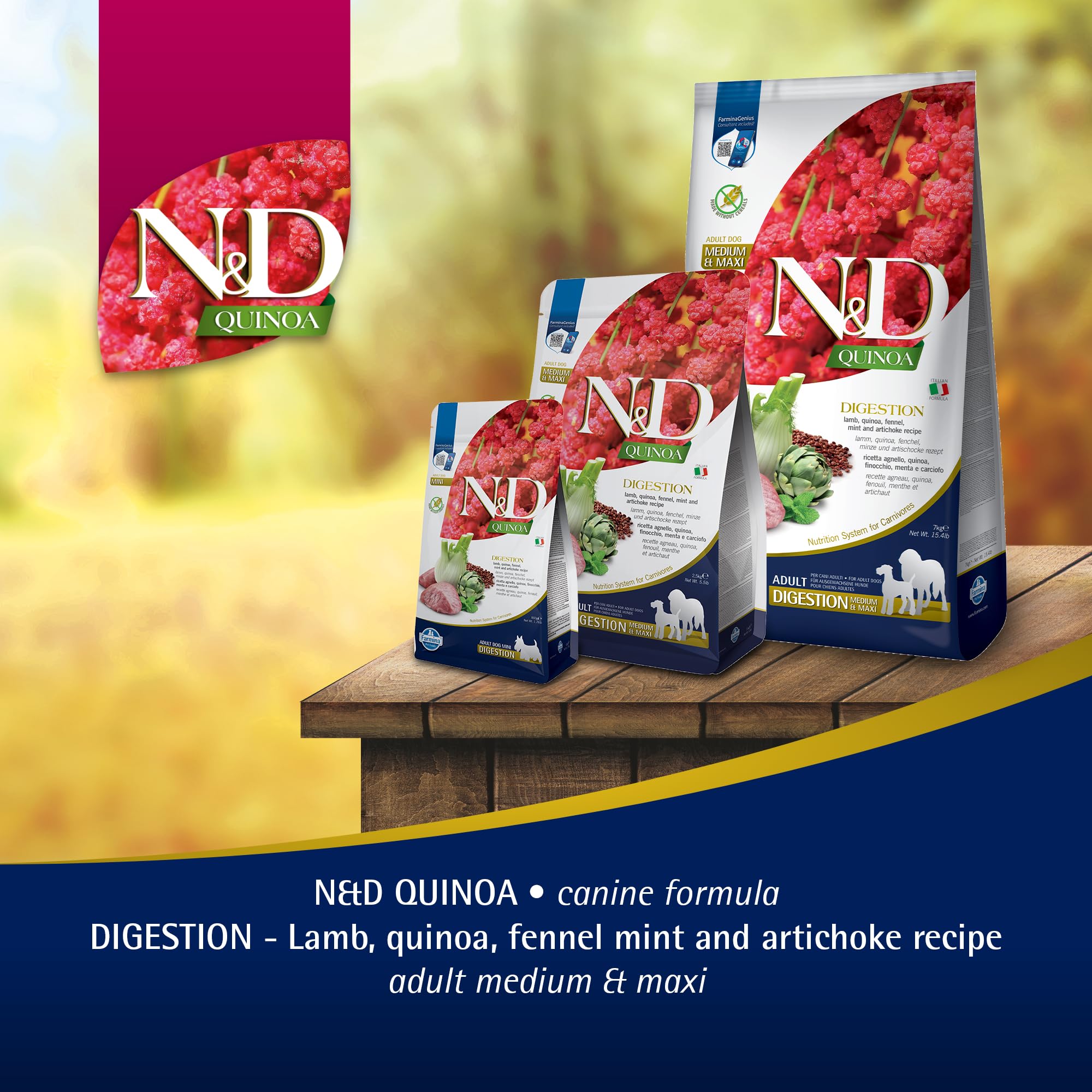 Farmina Digestion Agneau étiquette nutrition - informations claires et complètes