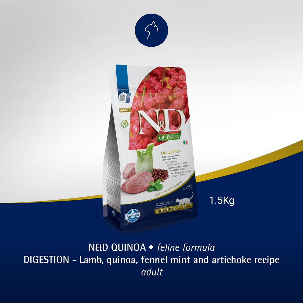 Farmina N&D Quinoa Digestion goût appétent qui plaît aux chats.