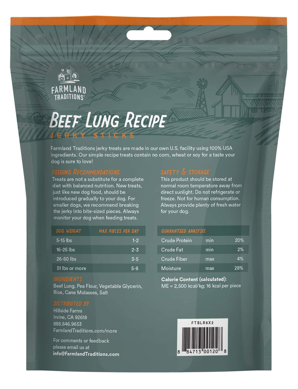 Farmland Traditions Boeuf-Poumons Jerky Tranche: texture tendre adaptée à tous les chiens.