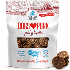 Farmland Traditions: emballage jerky premium pour chien.