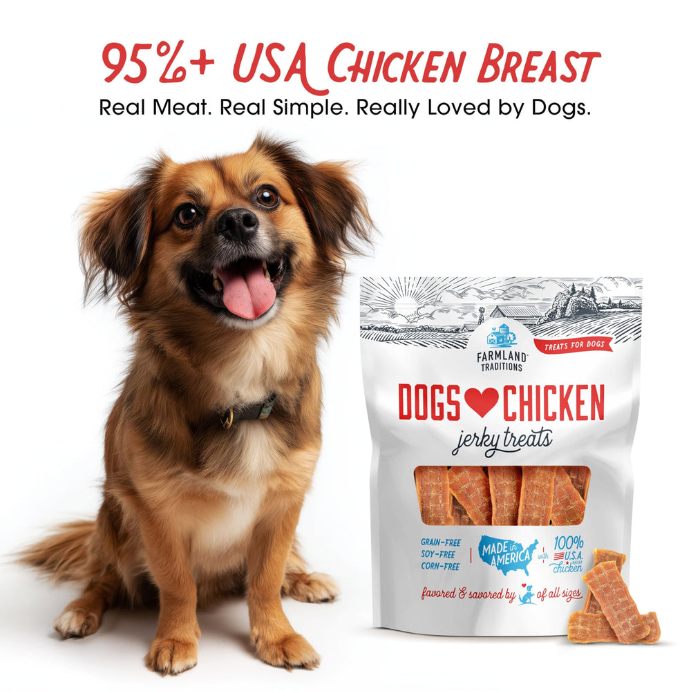 Farmland Traditions Jerky Poulet Morceaux Petits – idéal pour petites bouchées d'entraînement