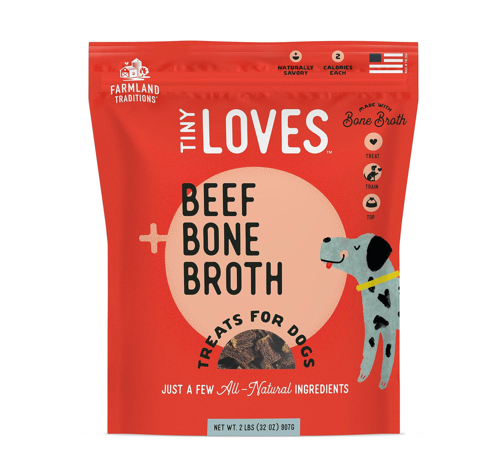 Farmland Traditions Tiny Loves Jerky : bouchée d'entraînement au boeuf avec bouillon.