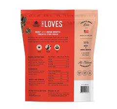 Tiny Loves Jerky de Farmland Traditions: morceaux pour chien, parfait comme topper.