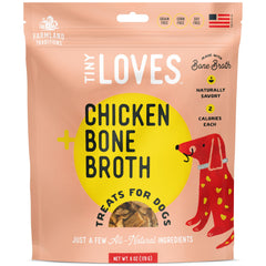 Farmland Traditions Tiny Loves Jerky Trainer: sachet poulet-bouillon, friandise d'entraînement savoureuse.
