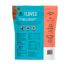 Farmland Traditions Tiny Loves Jerky Trainer saumon bouillon d'os, parfaite récompense après une balade.