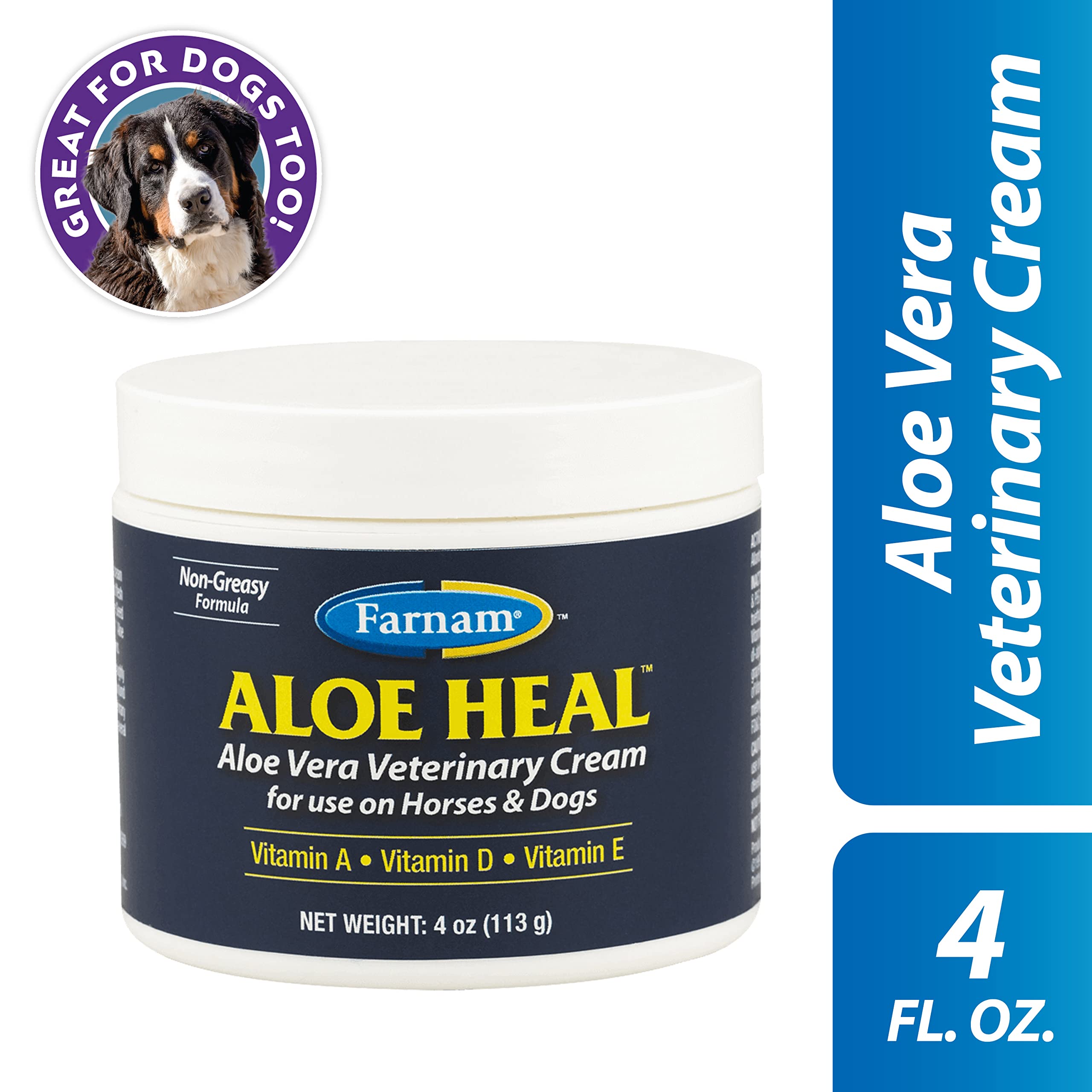 Gel Aloe Heal de Farnam appliqué sur une zone irritée du chien.