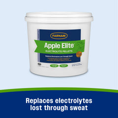 Farnam Apple Elite Pellets : vue sur les pellets et sur la concentration d'électrolytes.