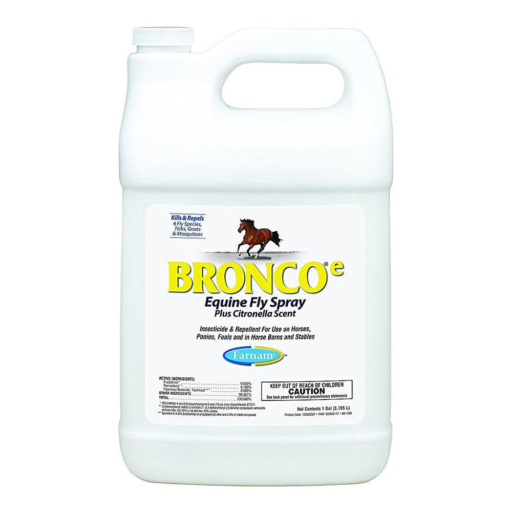 Farnam Bronco Équin Insectifuge Bouteille: 1 gal pour une protection longue durée contre les mouches