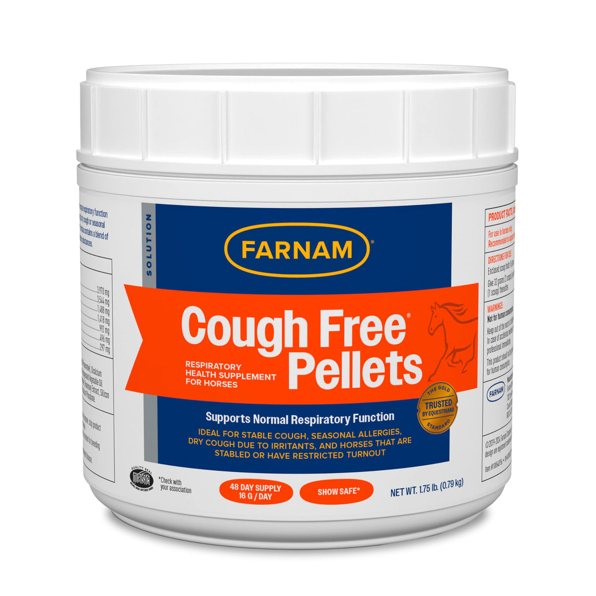Farnam Cough Free Pellets: emballage clair et pratique pour administration facile
