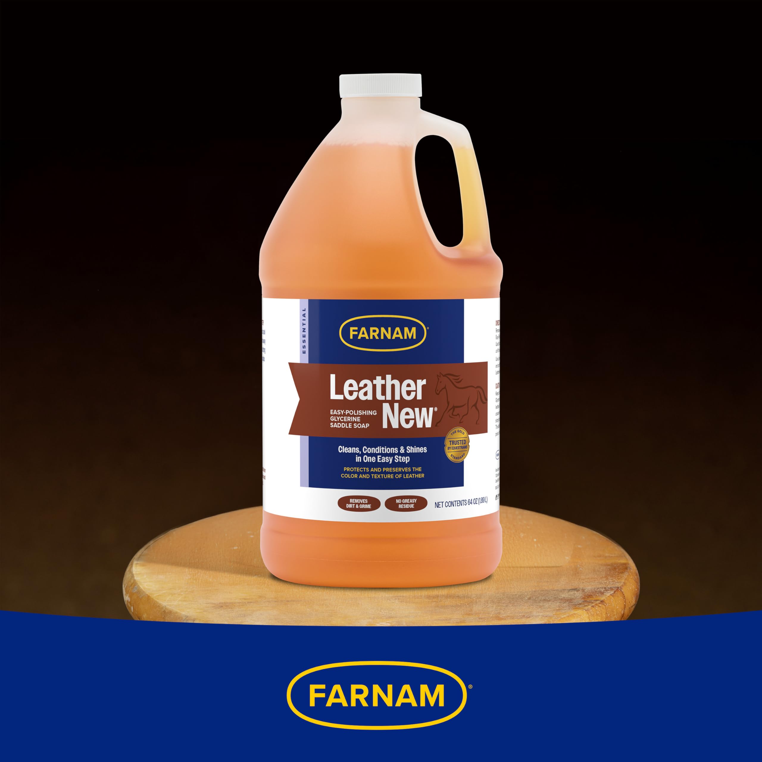Farnam Savon cuir glycérine - contribue à la durabilité du cuir au fil du temps.