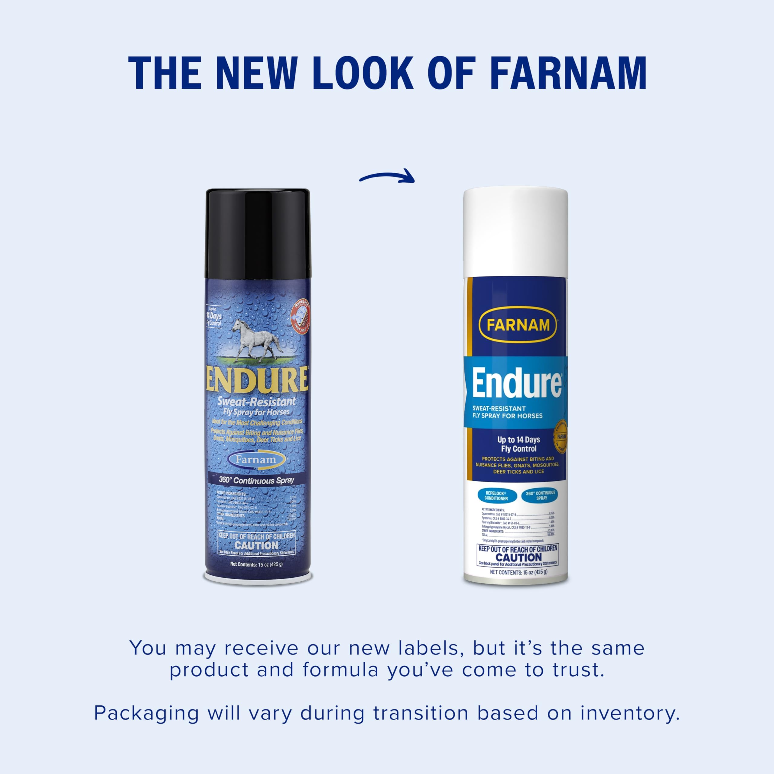 Farnam Endure – pulverisation-continu couvrant le corps du cheval sans effort.